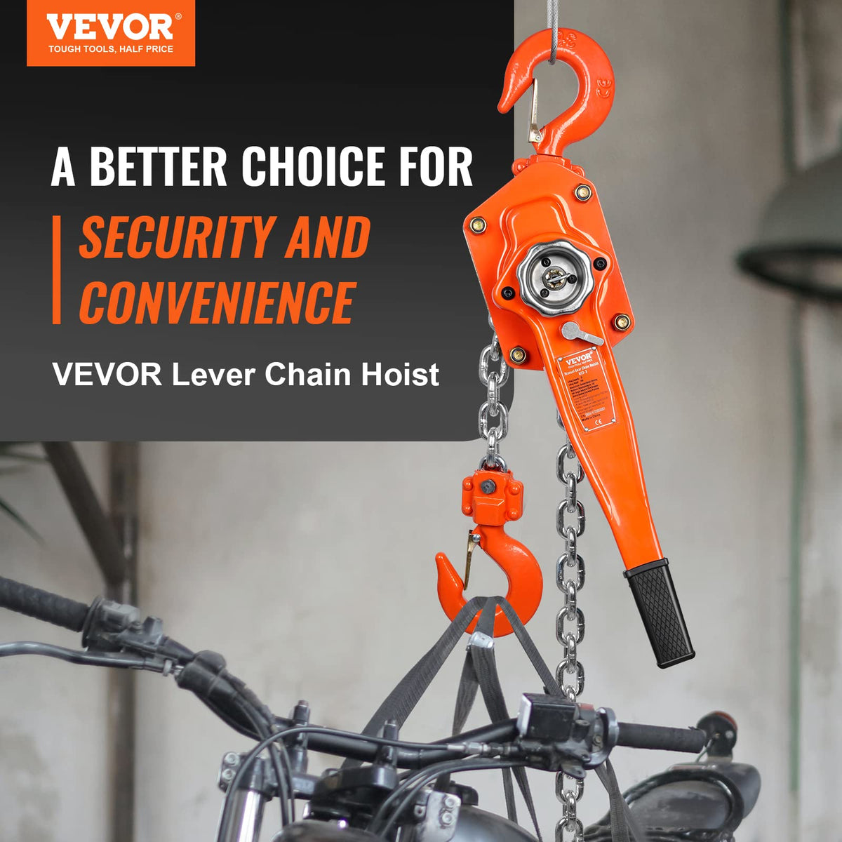 VEVOR Manual Lever Chain Hoist Bundle, Includes 3 Ton 6600 lbs & 1.5 Ton 3300 lbs Capacity 20 FT Come Alongs, G80 Galvanized Carbon Steel with Weston Double-Pawl Brake