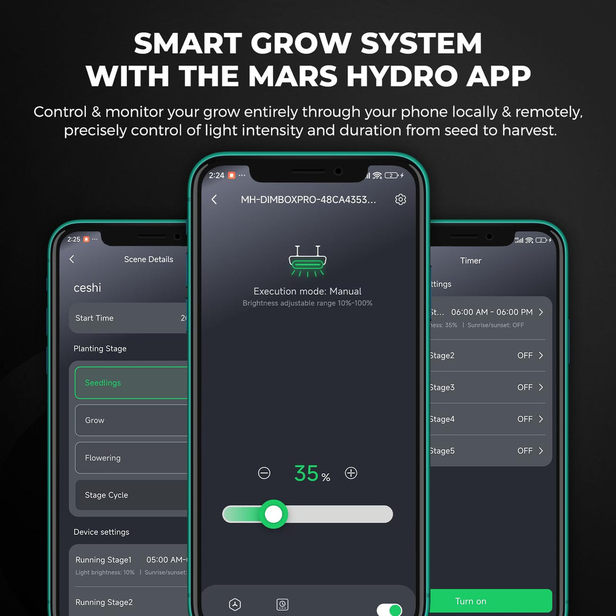 Mars Hydro 4x4 Smart Grow Tent Kit Complete System with WiFi-Integrated Controller 43,480W FC-E4800 Dimmable Light 2646Pcs LED,48"x48"x80" 1680D High Reflective Mylar,6inch Automatic Ventilation Kit
