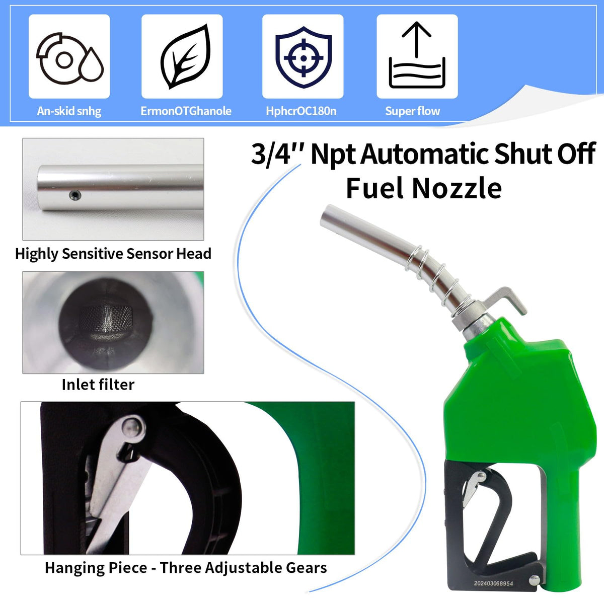 AC110-120V Volt Electric Fuel Transfer Pump, Mechanical Meter, Fuel Hose,AUTO Fuel Nozzle,Filter,NPT Connect Fitting,12 GPM Diesel Transfer Pump with Handle for Transferring Diesel,Kerosene