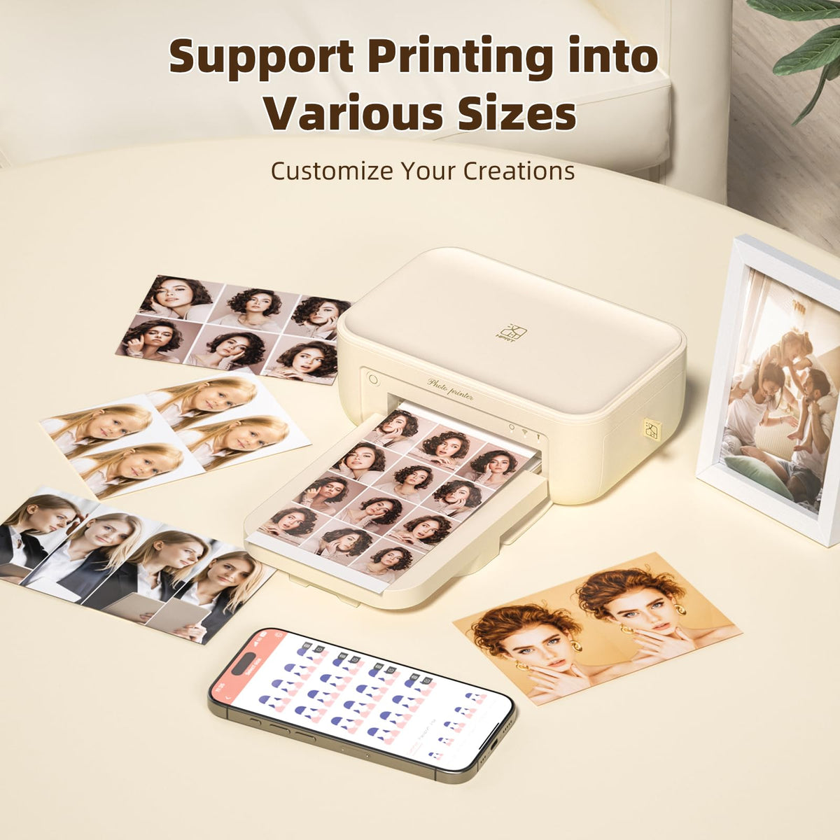 HPRT CP4100 Photo Printer - Portable 4x6 Bluetooth Instant Picture Printer + 108 Sheets & 2 Ribbon, Mobile, Premium Dye Sublimation - 300 DPI Display Resolution - Editing App for Fun, Creative Photos