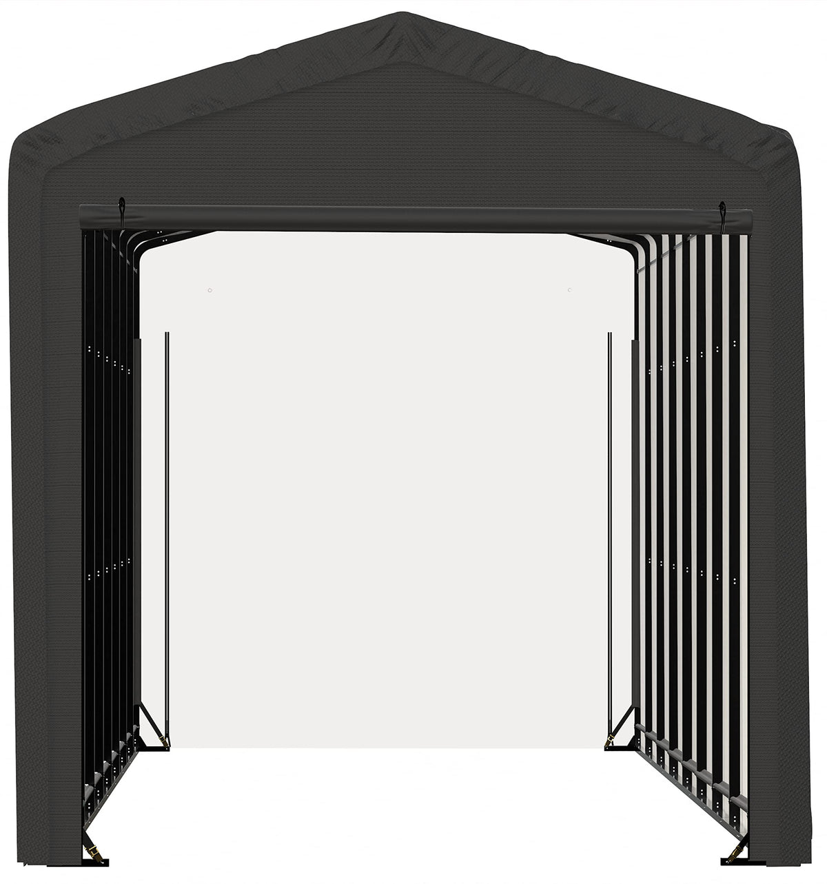 ShelterLogic ShelterTube Garage & Storage Shelter, 14' x 40' x 16' Heavy-Duty Steel Frame Wind and Snow-Load Rated Enclosure, Gray