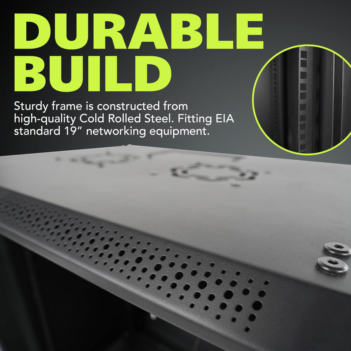 Pearington 12U Server Rack Enclosure with Glass Door, Cooling Fan, Locks, & Removable Side Panels - 12U Wall Mount Network Cabinet