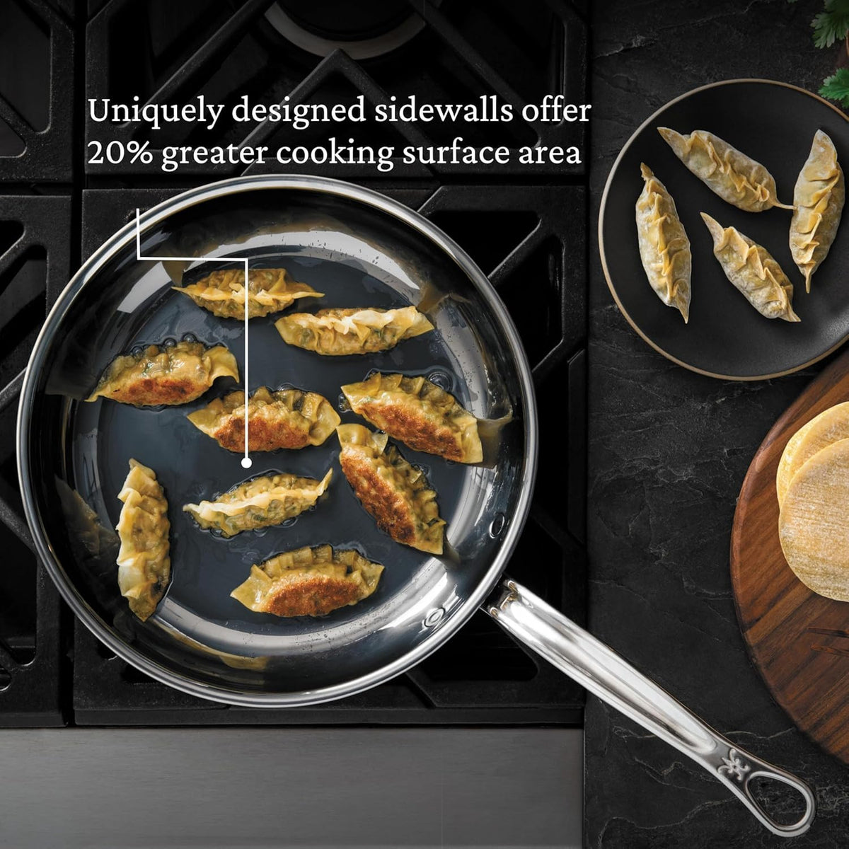 Hestan NanoBond Molecular Titanium Frying Pan, 8.5-Inch - PFAS-Free Stainless Steel Skillet, 4x Stronger, 1050°F Safe, Induction Compatible, Handcrafted Italy