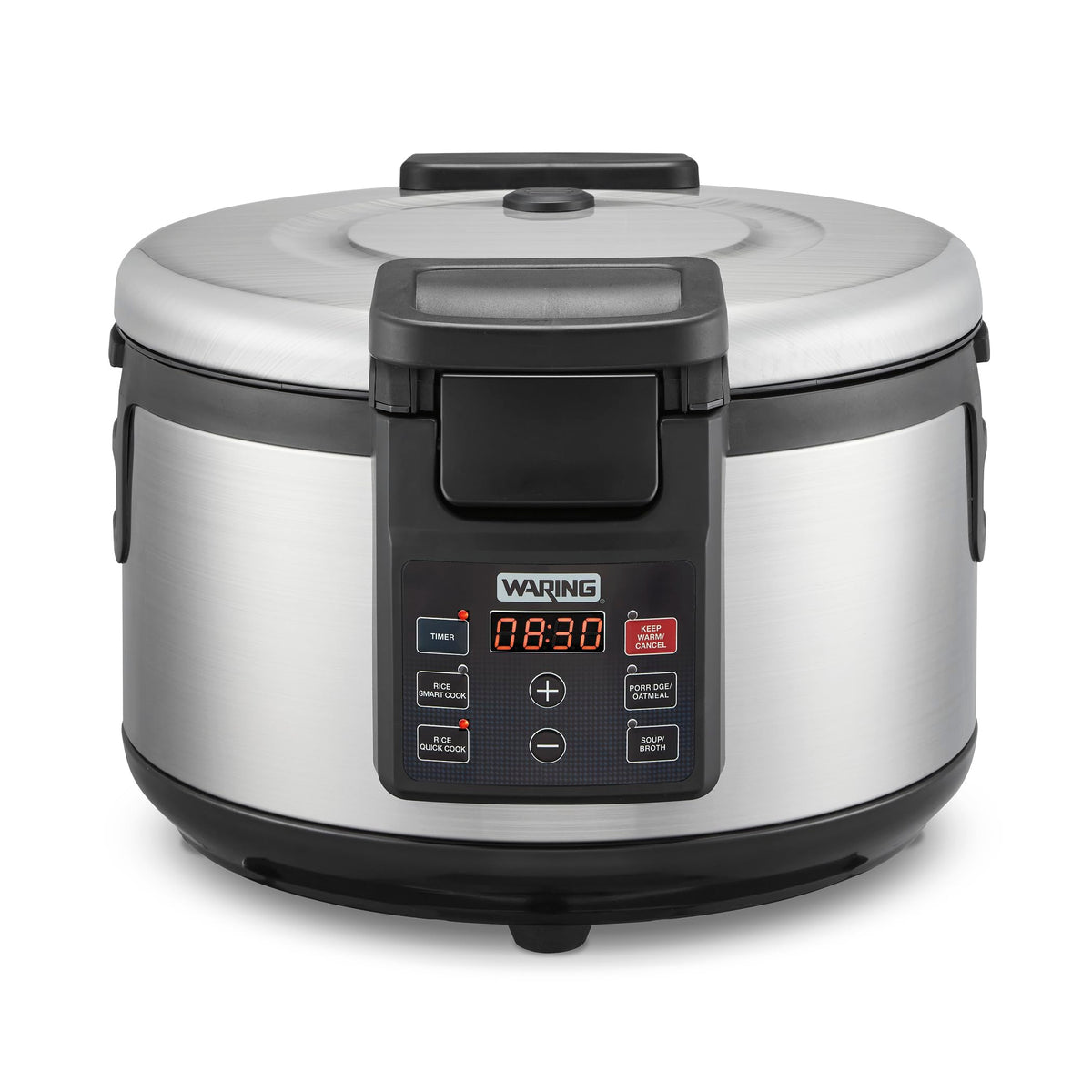 Waring Commercial Rice Cooker, 60-Cup Cooked (30-Cup Raw) Capacity, PFAS-Free Ceramic Inner Pot, Keeps Warm for 8 Hours, Double-Wall Stainless Steel Construction, Restaurants & Catering, WRC60