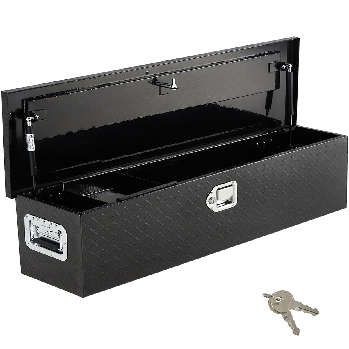Garvee 48 Inch Truck Bed Tool Box, Heavy Duty Aluminum Pickup Tool Chest with Sliding Shelf, Waterproof & Rust-Resistant Storage Organizer for Truck, RV, Trailer, Silver