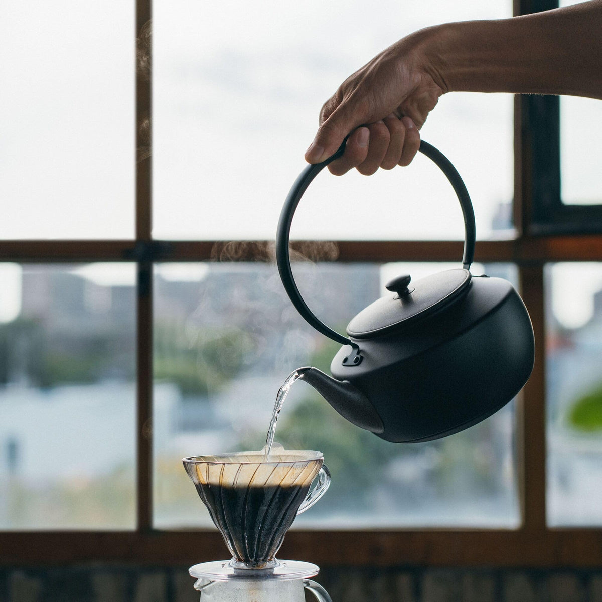 BALMUDA Combo Pack: MoonKettle Black & The Lantern White | Electric Kettle with Temp Control & Rechargeable LED Lantern