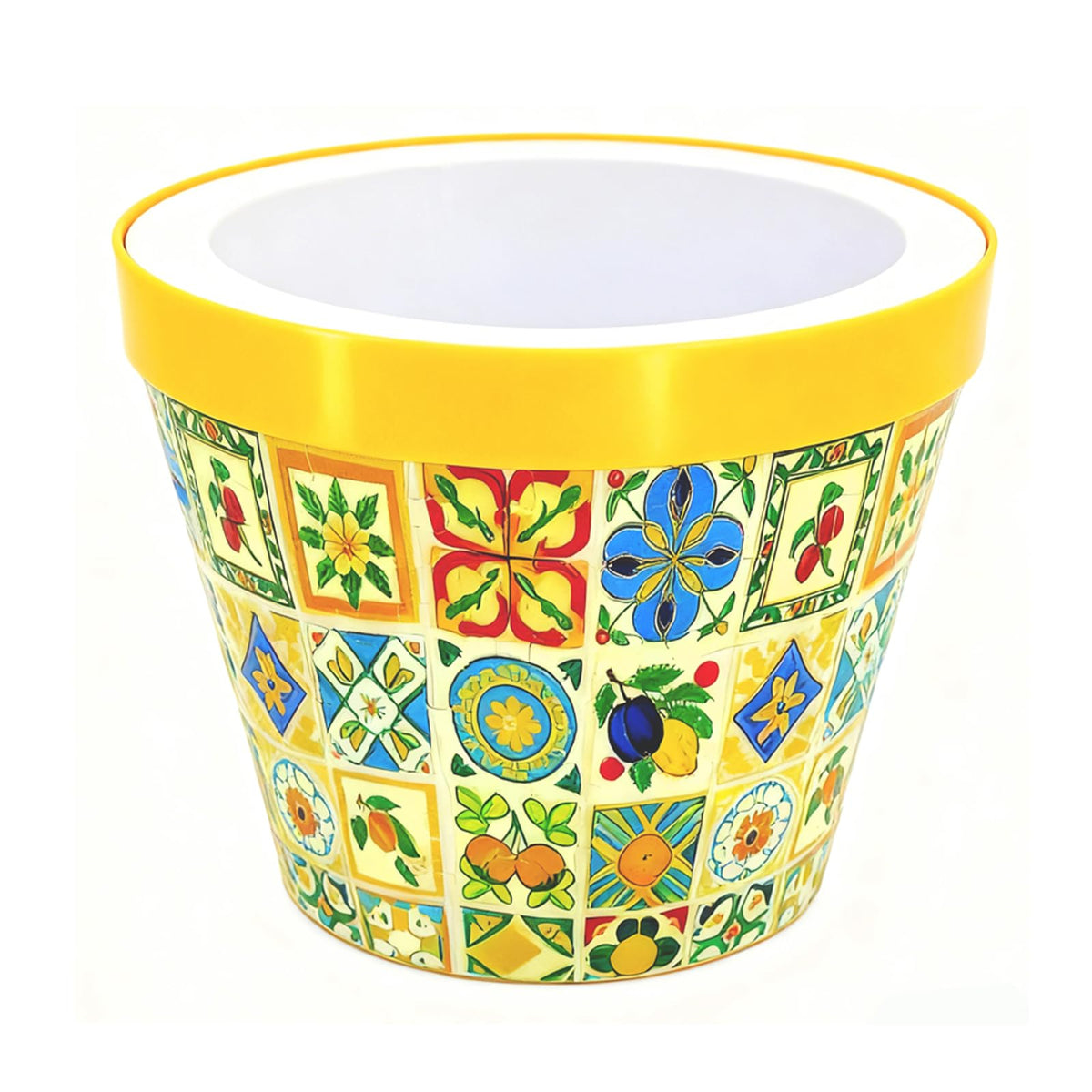 GREENPARA 5-inch 3D Puzzle Garden Planter Cute Decorative Flower Pot Plant Container Mediterranean Mosaic Home Decor for Kids Indoor Cactus, Succulents with Blank Gift Card and Coaster