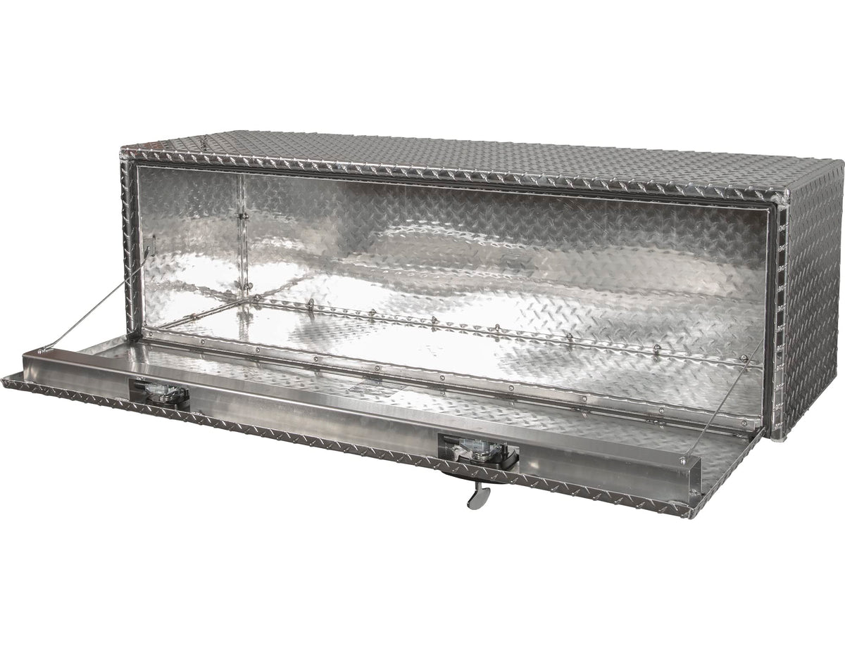 Buyers Products 1705115 Diamond Tread Aluminum Underbody Truck Tool Box, 18 x 18 x 60, Made in USA, .100 in. Thick, Corrosion-Resistant, Locking Compression Latch, Secure Storage for Work Trucks
