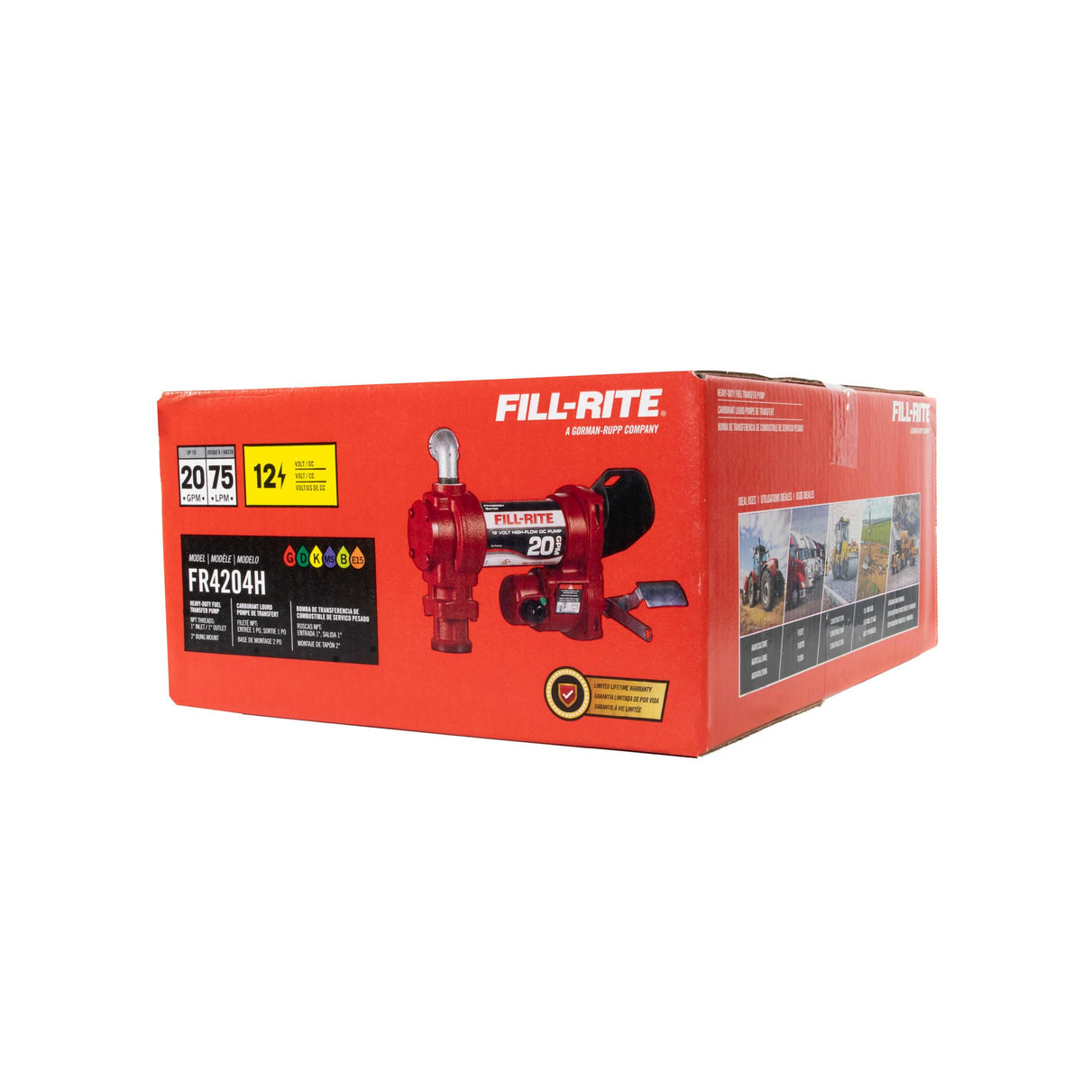 Fill-Rite FR4204H 12V 20 GPM Fuel Transfer Pump (Pump Only) | Gasoline, Diesel, Kerosene, Ethanol Blends, Methanol Blends, & Biodiesel