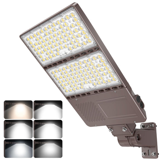 ADUB LED Parking Lot Light 350W/280W/210W, Shoebox Light 5700K/5000K/4500K, Arm & Slip Fit Mount,ETL Listed,Photocell,IP65 Commercial Outdoor Pole Flood Light for Street/Area