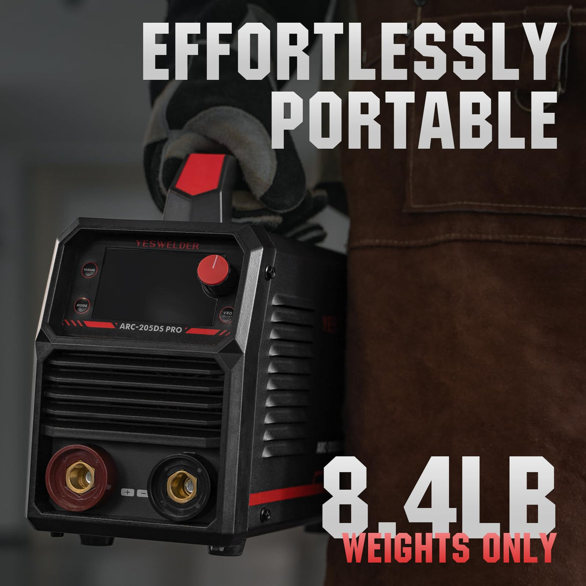 YESWELDER 205Amp Stick Welder Large LED Display, Digital Inverter IGBT ARC Welding Machine, 110V/220V Dual Voltage Hot Start Portable MMA Welder Machine, Arc Force