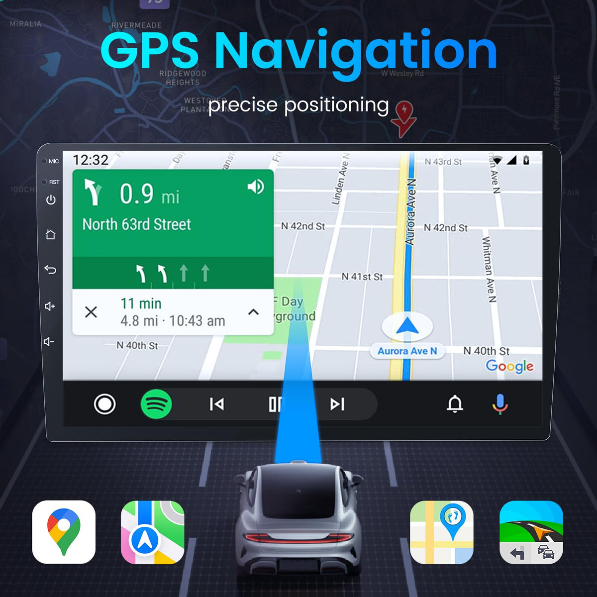 Android 13 Car Radio Stereo for Jeep Compass 2017-2020: [4+64G] 10 Inch 1280 * 800HD Touchscreen Head Unit Replacement with CarPlay Android Auto 5GWiFi GPS Bluetooth FM SWC Backup Camera