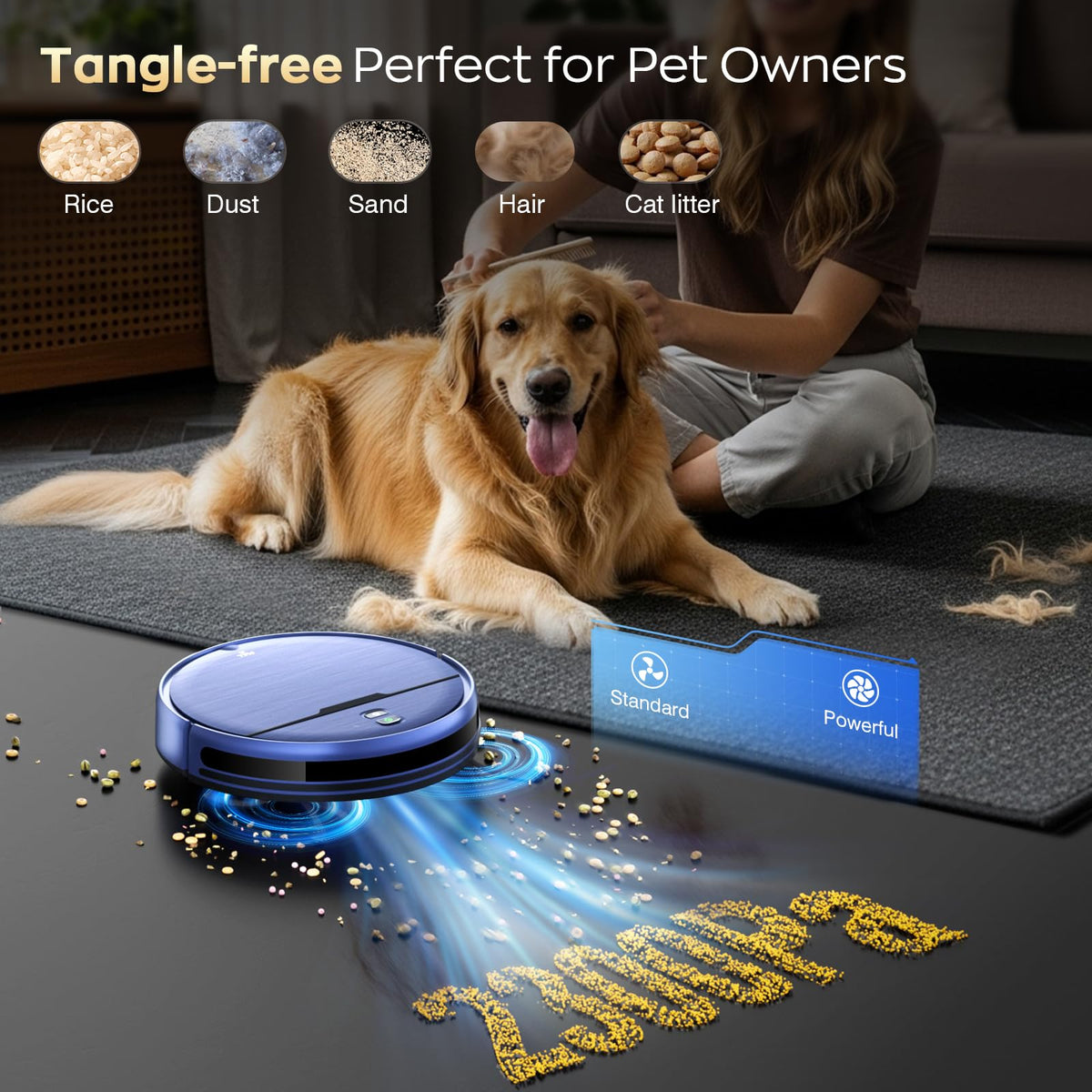 Robot Vacuum and Mop Combo, 2 in 1 Robot Vacuum Cleaner with WiFi/App, Smart Robotic Vacuums with Strong Suction, Schedule, Self-Charging, Slim, Quiet, Ideal for Hard Floor, Pet Hair, Low Pile Carpet