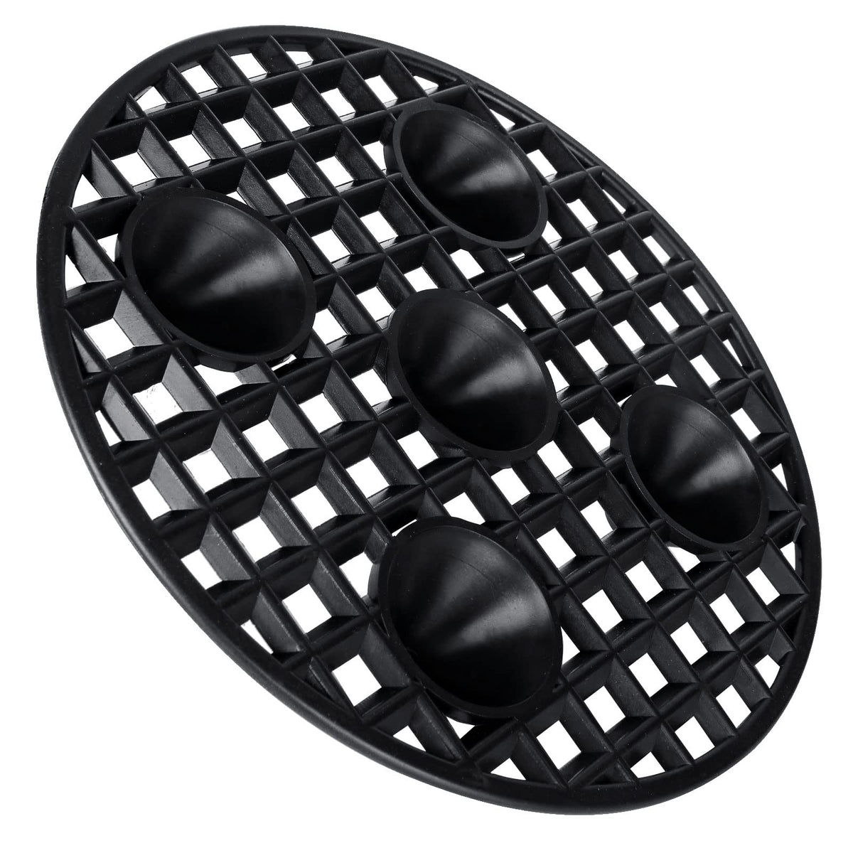 SENENQU 24PCS Plant Level Pot Elevator 8 Inch, Plant Risers for Pots, Heavy Duty Potted Plant Stand, Black Plant Runoff Tray Planter Holder for Prevent Rot and Damage, Indoor and Outdoor Use