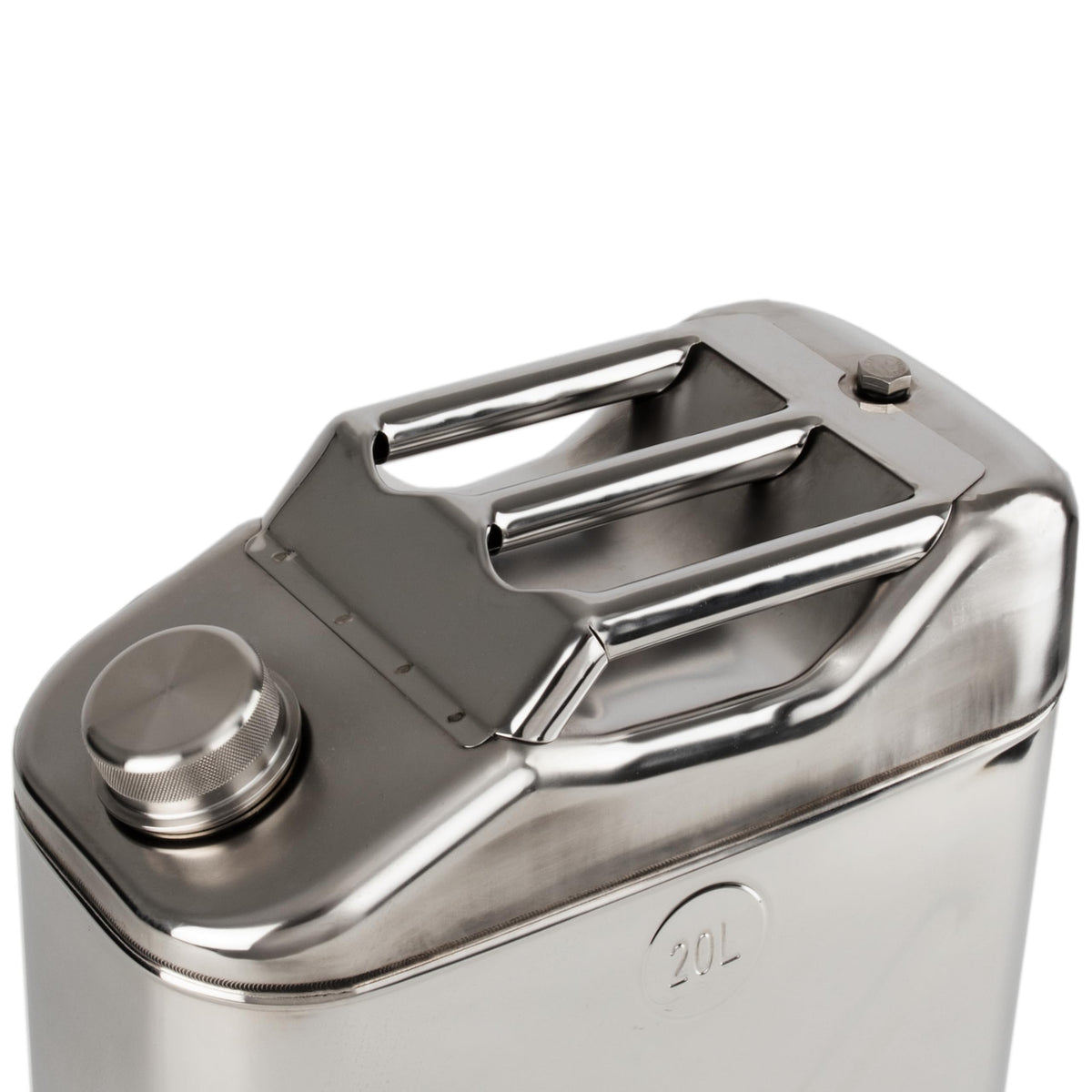 Swiss Link Stainless Steel Water Can 20L Portable Water Storage Container, 5 Gallon Jug for Camping, Emergency Storage, and Outdoor Activities