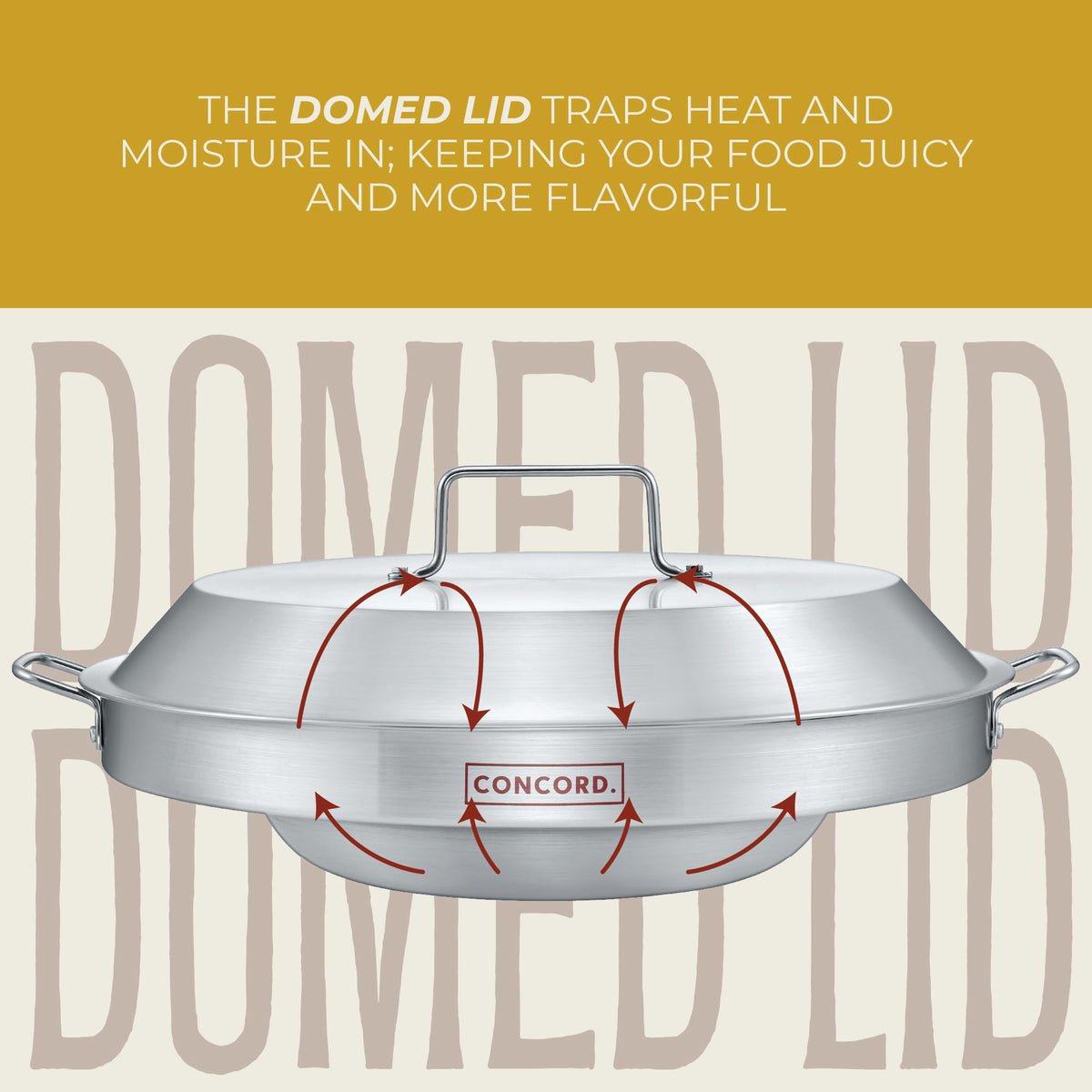 CONCORD Stainless Steel 3 Piece 22" Comal Cookware Set. Comales Discada Set