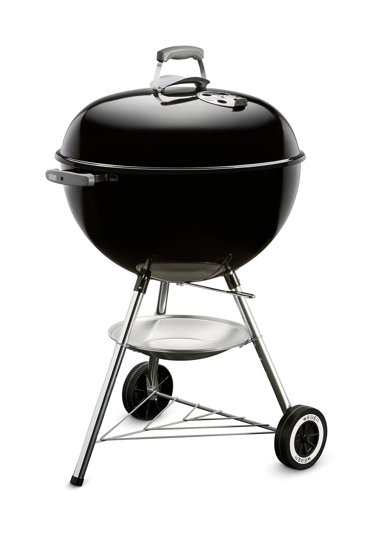 Weber Original Kettle Charcoal Grill, 22-Inch, Black – Classic Outdoor BBQ Grill with One‑Touch™ Cleaning System & Precise Temperature Control Dampers