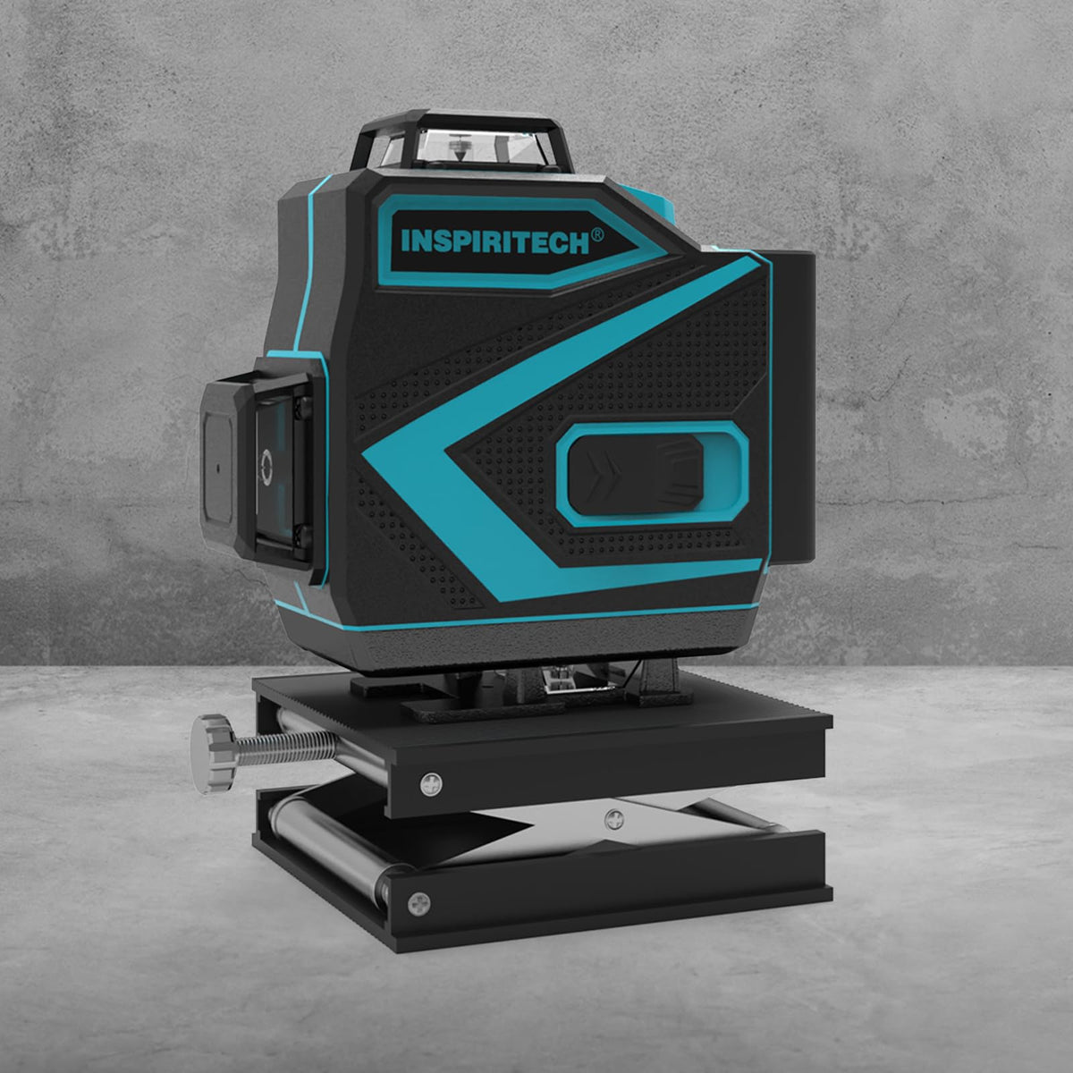 INSPIRITECH Floor Laser Level 360 Self-leveling - Tile 4 x 360 Green Beam Cross Line Laser Leveler Tool - 16 lines 4D Ceiling Nivel Laser for Construction with Hard-Sided Case and 2 Batteries-C
