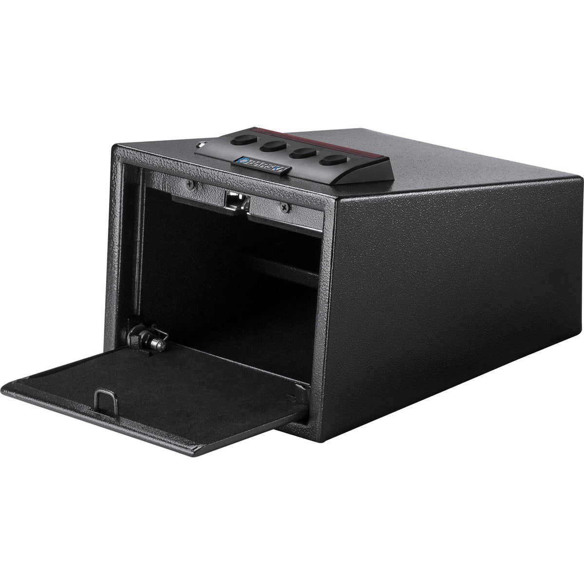 Barska Quick Access Electronic Keypad Safe – Digital PIN Lock Steel Security Box with Spring-Loaded Door, Removable Shelf, Foam Interior, Backup Keys – for Home or Office