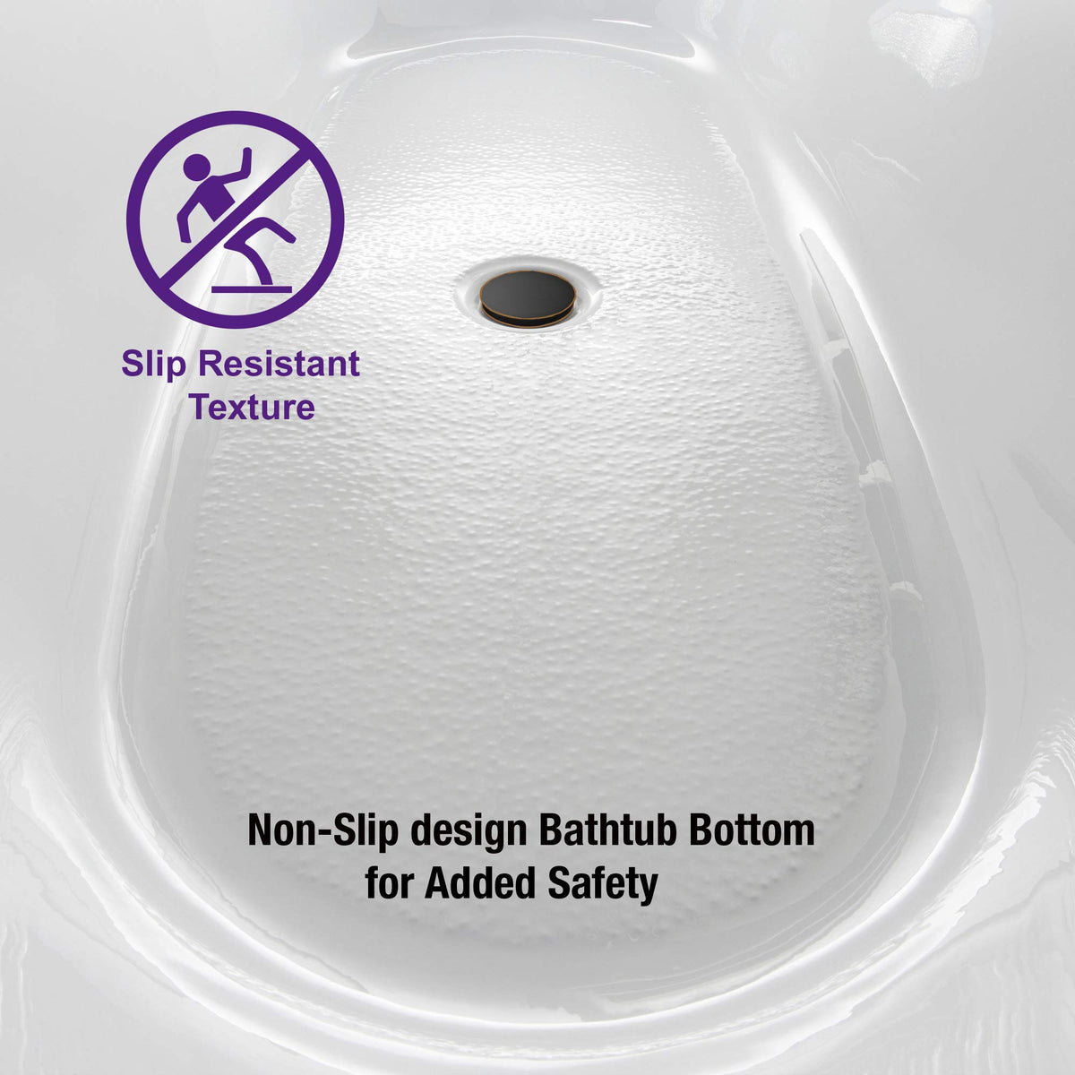 WOODBRIDGE 59"Freestanding White Acylic Soaking Bathtub with Drain Kit and Floor Mount Tub Filler in ORB,BTA1514 -ORB-Drain &O+F0010ORBRD