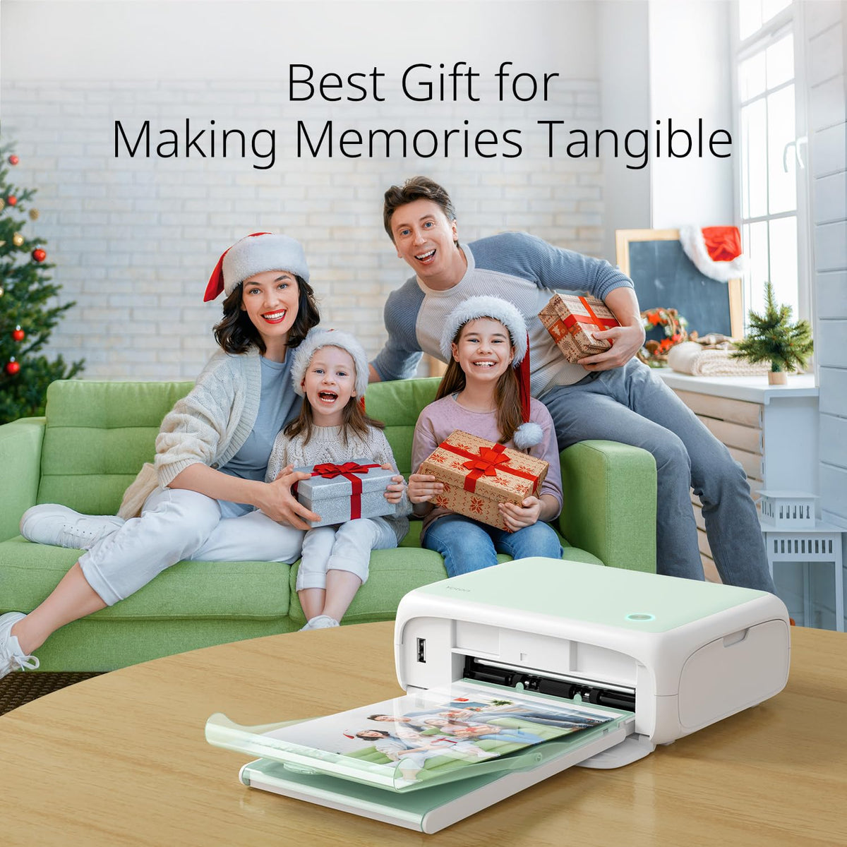 YOTON Photo Printer with 162 Sheets (4"x6") & 3 Ink Ribbon, Support AR Video Printing, WiFi Connection, Portable Photo Printer for iPhone/Android/Laptop