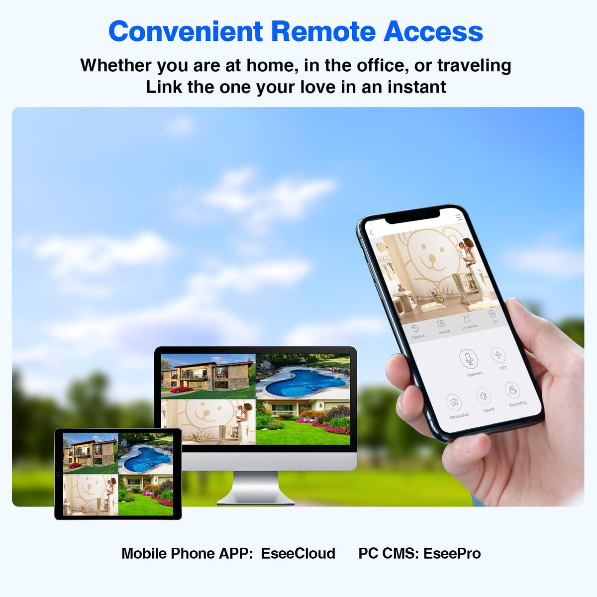 Cromorc Expandable 16CH NVR Wireless Security Camera System with 12.5" Monitor, 4PCS 5MP Surveillance Camera Human Detection, Spotlight, Siren Alarm, 2-Way Audio, Night Vision, 3TB HDD