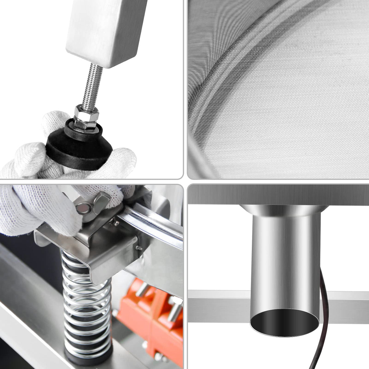 Automatic Sieve Shaker Automatic Powder Sifter Vibrating Sieve Machine Electric Flour Sifter (110V)