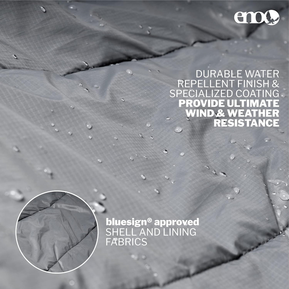 ENO, Eagles Nest Outfitters Vulcan UnderQuilt Water-Repellent Hammock Insulation, Storm