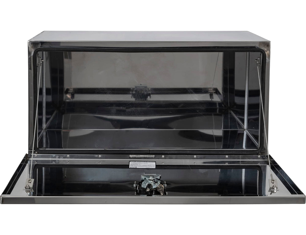 Buyers Products 1702655 Polished Stainless Steel Underbody Truck Tool Box, 18 x 18 x 36 Inch, Locking T-Handle Compression Latch, 16 Ga Stainless, Underbed or Flat Mount Storage Box