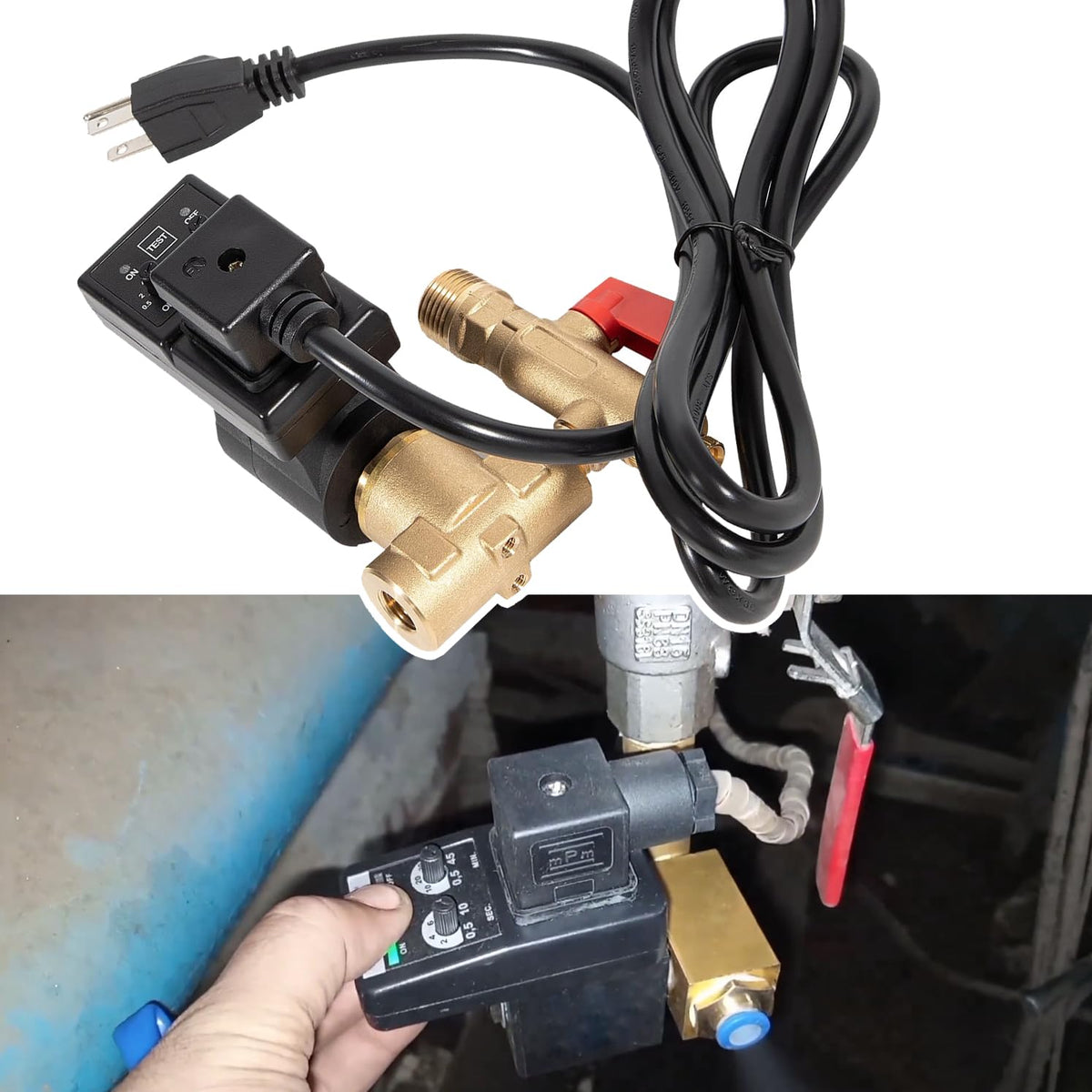 Replacement for Edv200 1/4npt 110/120v Electronic Drain Valve, 7/16" ORF, Full-feature Automatic Electronic Solenoid Condensate Valve