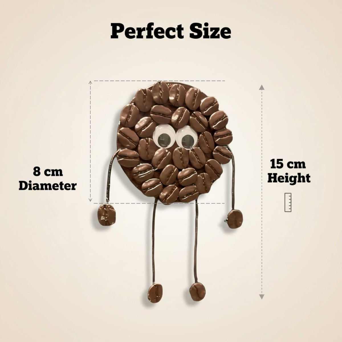 DIY Craft Kit-Eco-Friendly Coffee Bean Cartoon Fridge Magnets - Handmade Wooden Magnetic Decor for Coffee Nooks, Home & Café (Adult-Oriented)