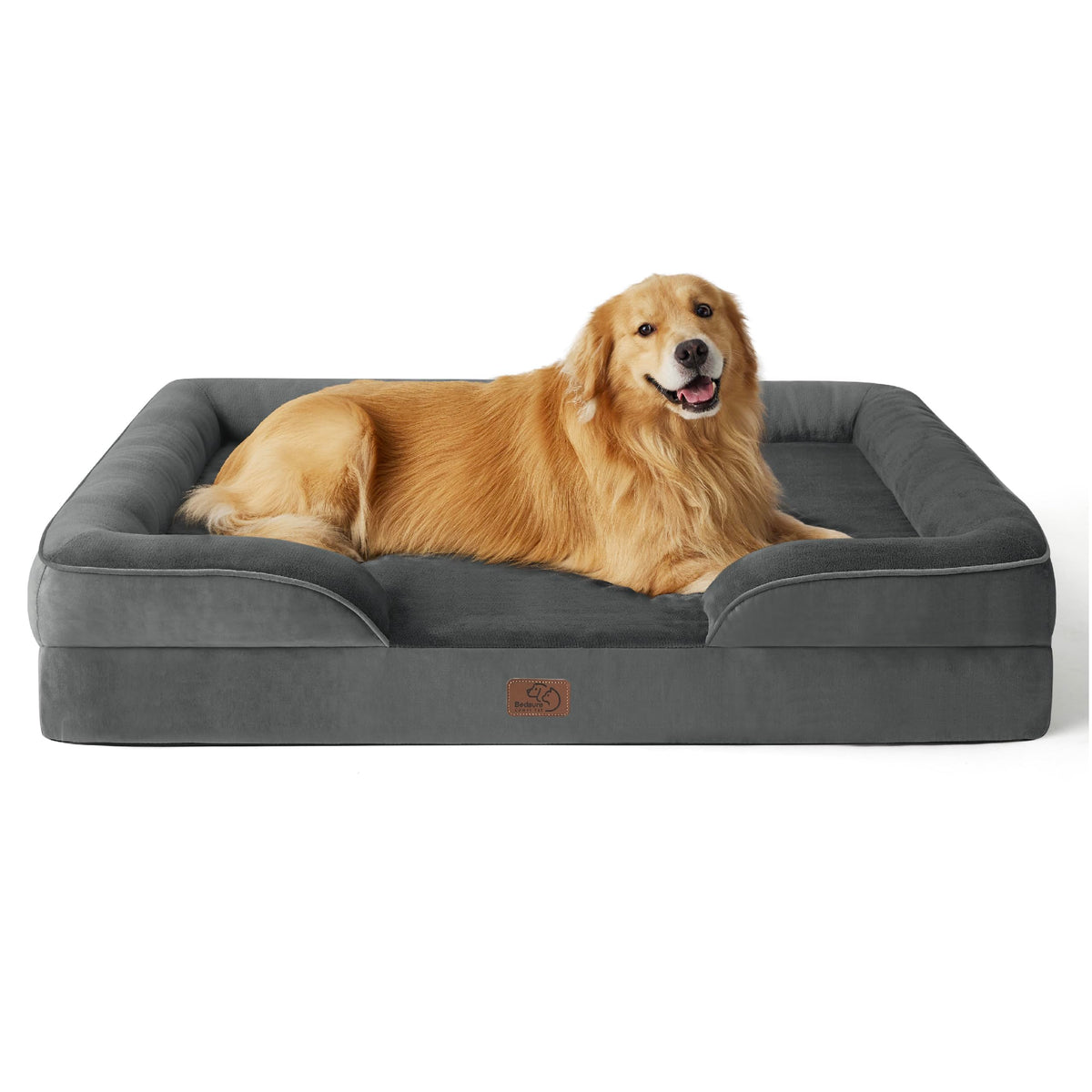 Bedsure XL Plus Orthopedic Dog Bed for Extra Large Dogs - Washable XLarge Dog Cat Bed Waterproof, Comfort Dogs Couch Sofa with Washable Removable Cover, Pet Bed with Nonskid Bottom, Dark Grey, 48"
