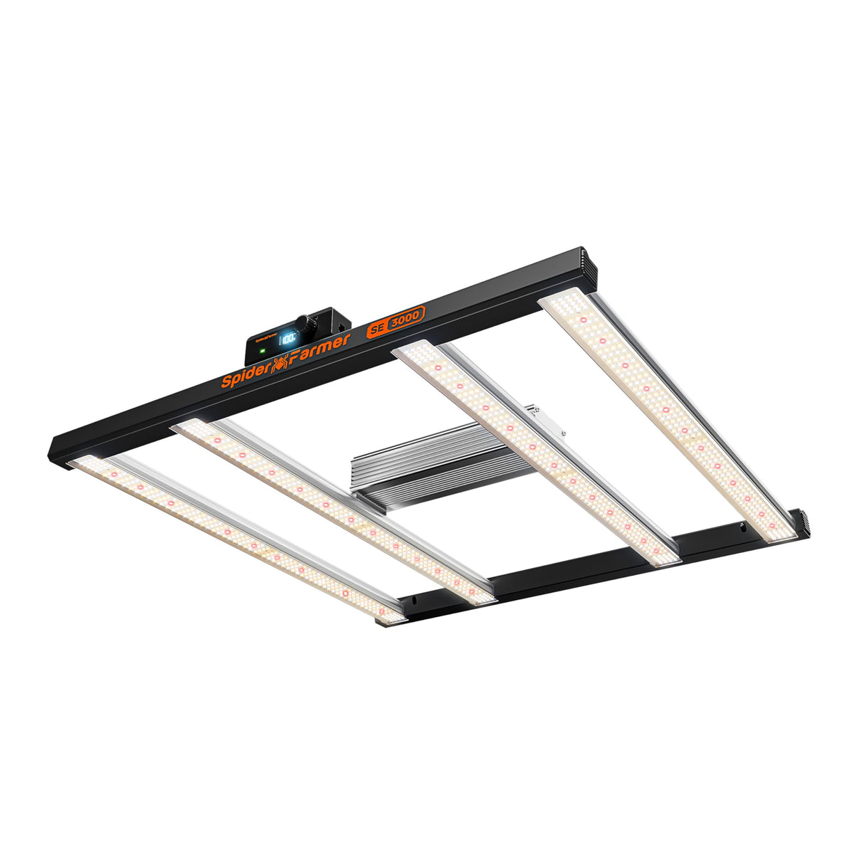 Spider Farmer SE3000 LED Grow Light, 300W Dimmable Full Spectrum, 3x3ft Coverage, App Control & Dimming Daisy Chain Bar Style Grow Lamp for Indoor Plants