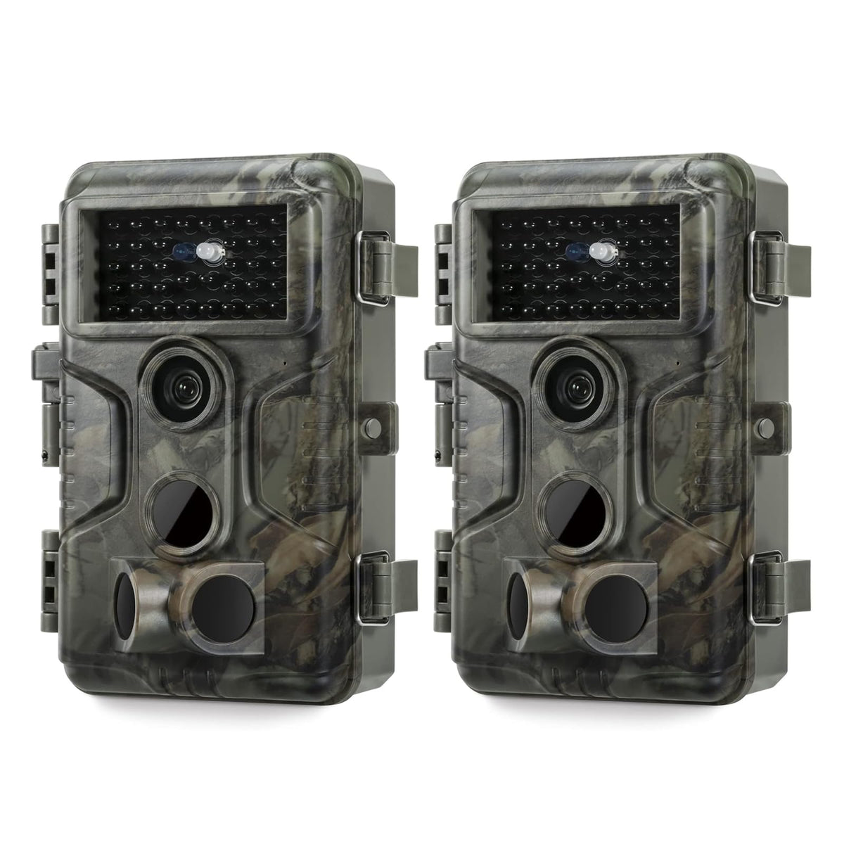GardePro A3S 2-Pack Trail Camera (Non-Cellular, Non-WiFi), Enhanced Low-Light Performance, 64MP Photo & 1296P HD Video, 0.1s Trigger, 100ft No-Glow Night Vision, Motion Activated Wildlife Camera