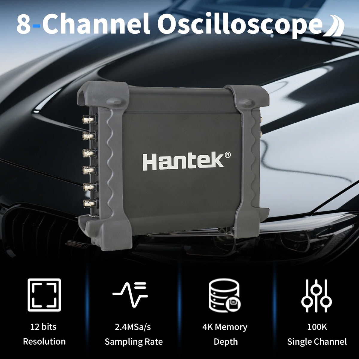 Hantek 1008C PC USB 8CH Automotive Diagnostic Digital Oscilloscope/DAQ/Programmable Generator