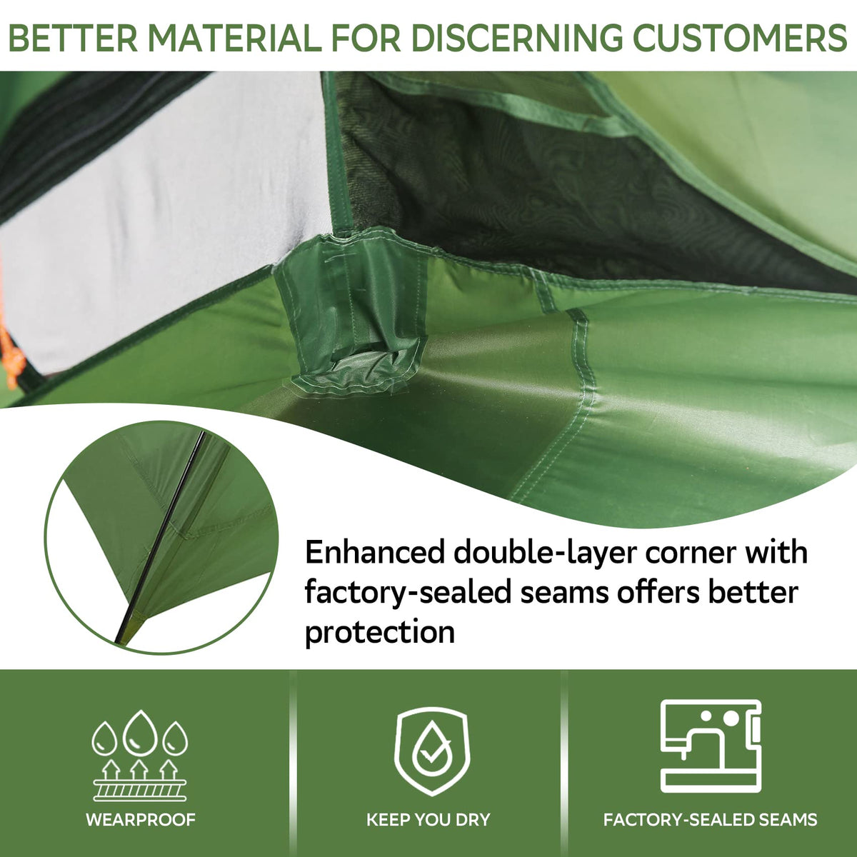 Clostnature Lightweight Backpacking Tents - 7'3'' x 4'11'' x 3'10'' Camping Tent with Matching Waterproof Tent Footprint, 2 Person Waterproof Tent with Camping Tarp for Outdoor, Hiking