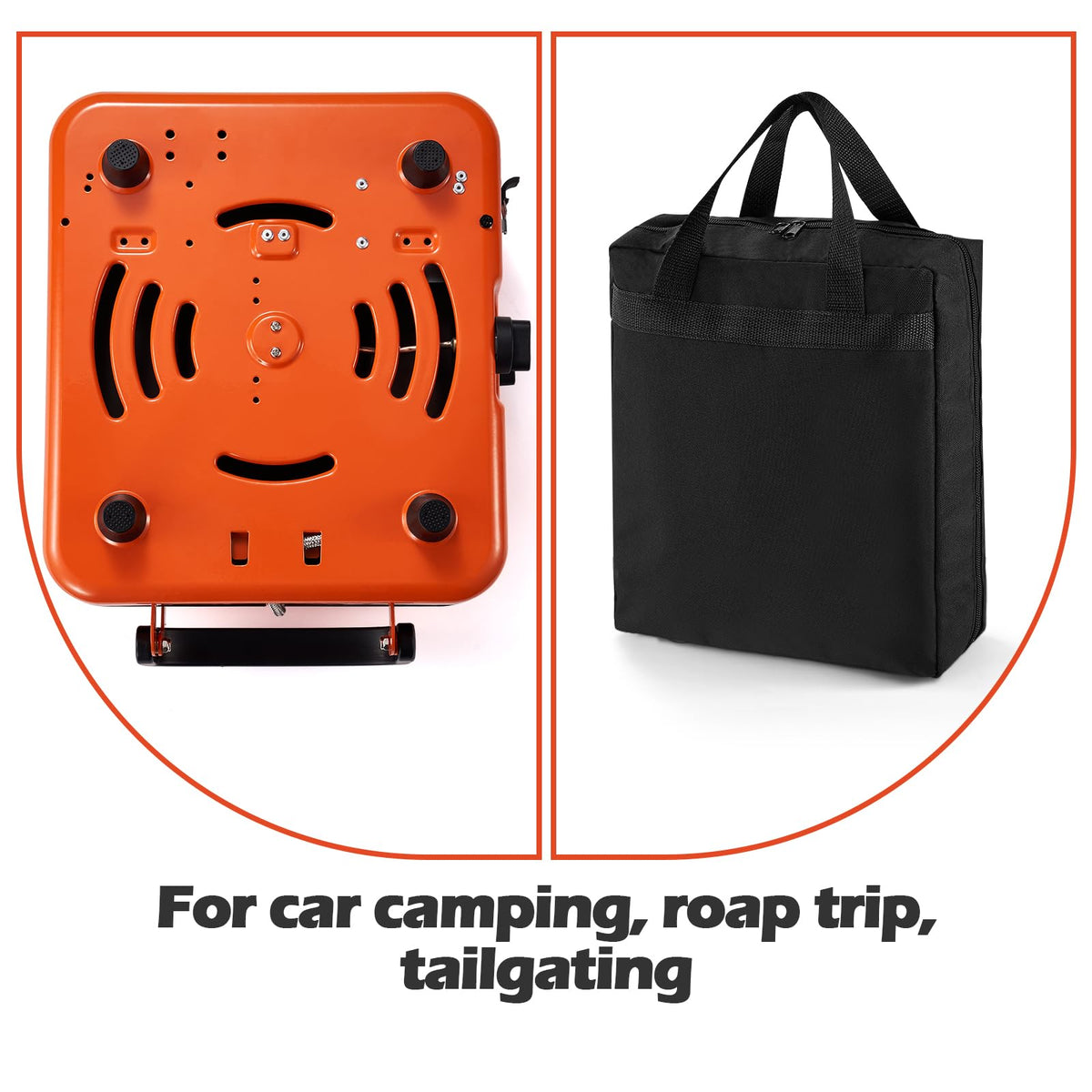 Odoland Bundle - 2 Items 10pcs Camping Cookware and Portable 2 Burner Camping Stove