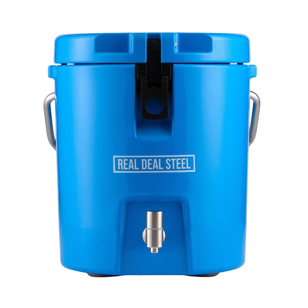 Insulated Beverage Dispenser for Hot Drinks - Hot Cocoa and Coffee - 2 Gallon with Stainless Steel Interior- Portable Sports Drink Dispenser for Camping, Outdoor Events, Parties, & More - Blue