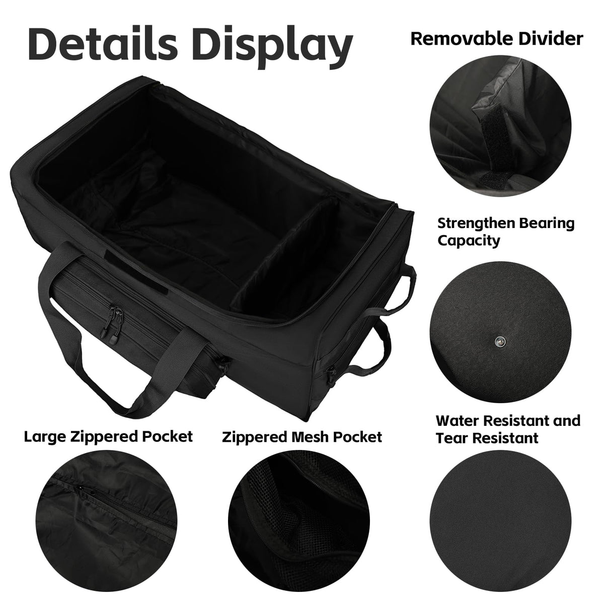 120L 3-Wheel Rolling Duffle Bag - Heavy Duty Military Deployment Bag, Durable Wheeled Duffle Luggage for Travel, Camping & Outdoor Adventures