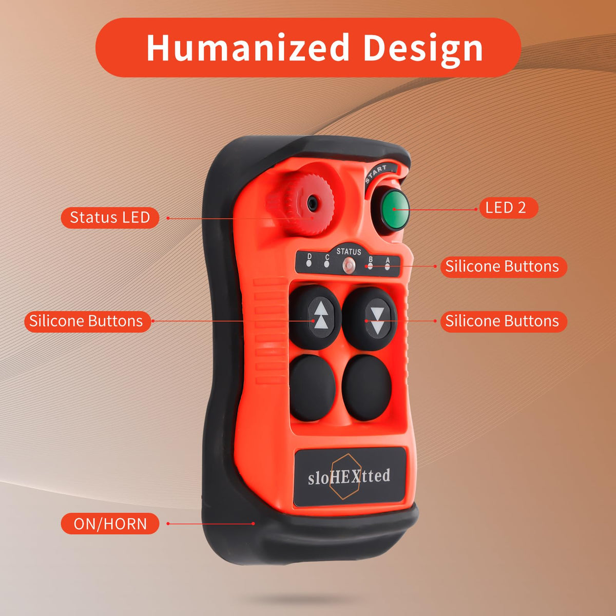 2 Button Channel Industrial Wireless Overhead Crane Remote Control Kit 12V 24V Radio 2 Transmitters and Receiver for Electric Chain Hoist Lift Winch Crane Remote Controller
