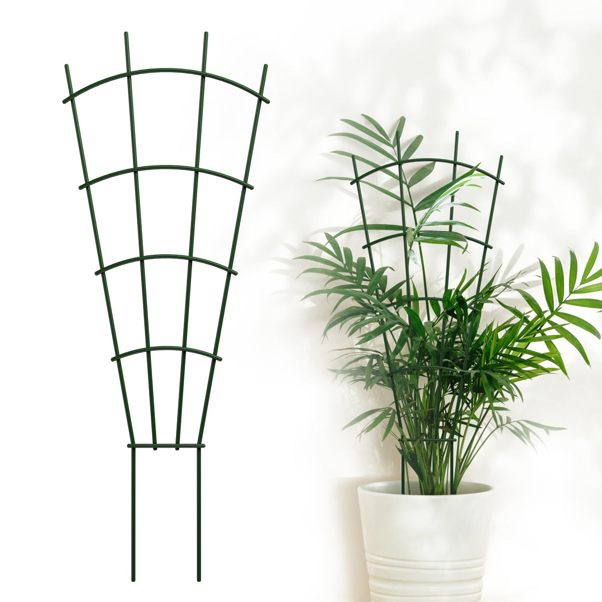 DOLEMODUO 6-Pack Metal Trellis for Potted Plants, 32" Heavy Duty Garden Trellis for Climbing Plants, Rustproof Powder Coated Indoor/Outdoor Trellis for Climbing Vines, Flowers, Houseplants