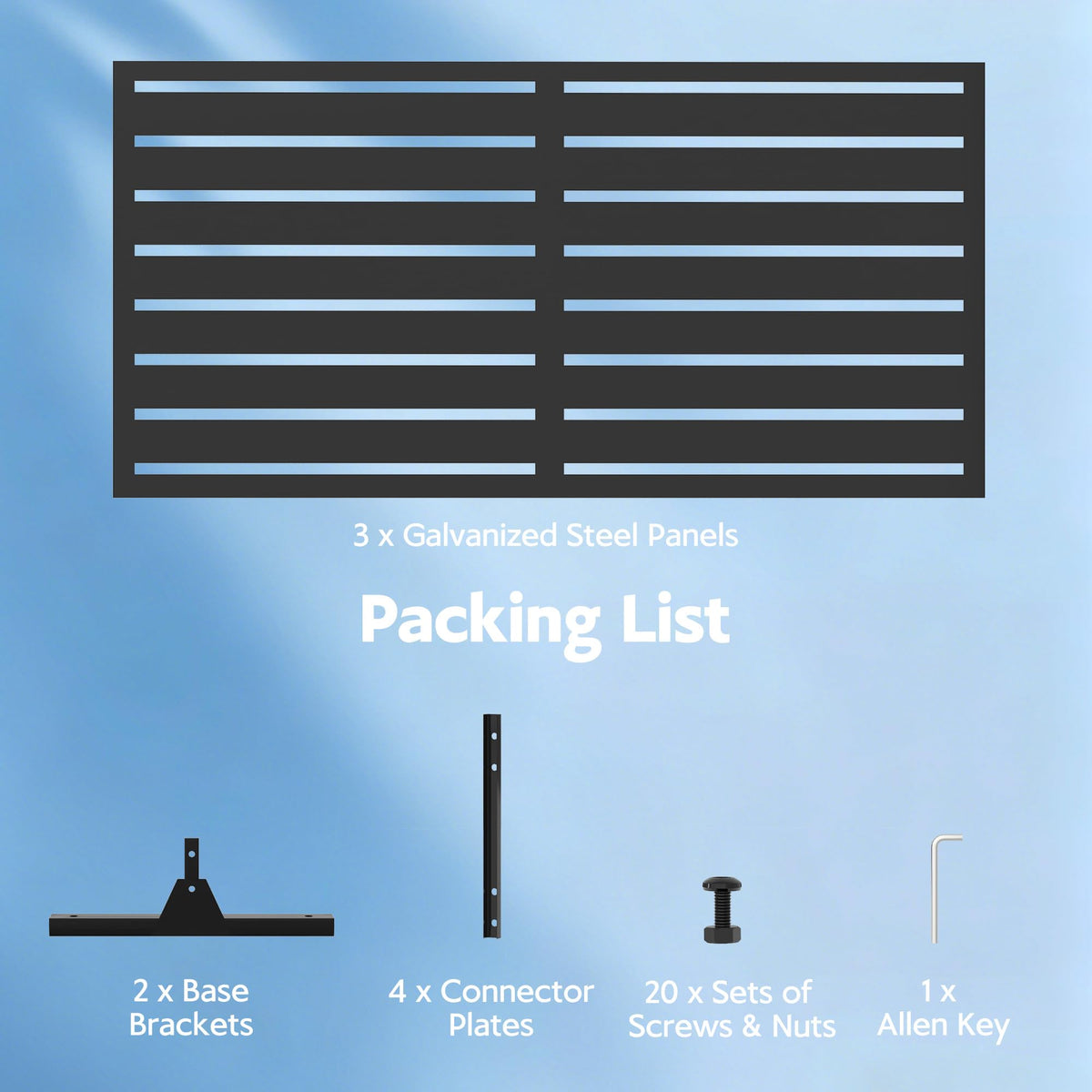 GarveeLife Outdoor Metal Privacy Screen, Freestanding Decorative Privacy Screen & Panels with Stable Stand, 72" h x 47" w Garden Private Screens, for Patio Backyard Deck Indoor Outdoor