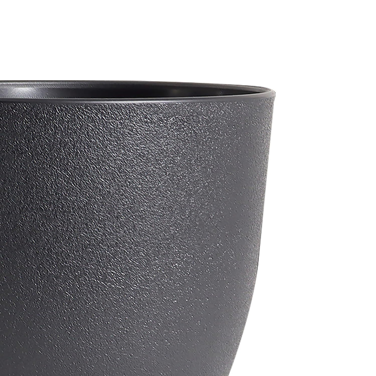 WSMKSZ 12/10/9 inch Big Flower Pots, 3 Pack Modern Decorative Plastic Planters with Drainage Holes and Tray, Plant Pots for Indoor Outdoor Plants, Black