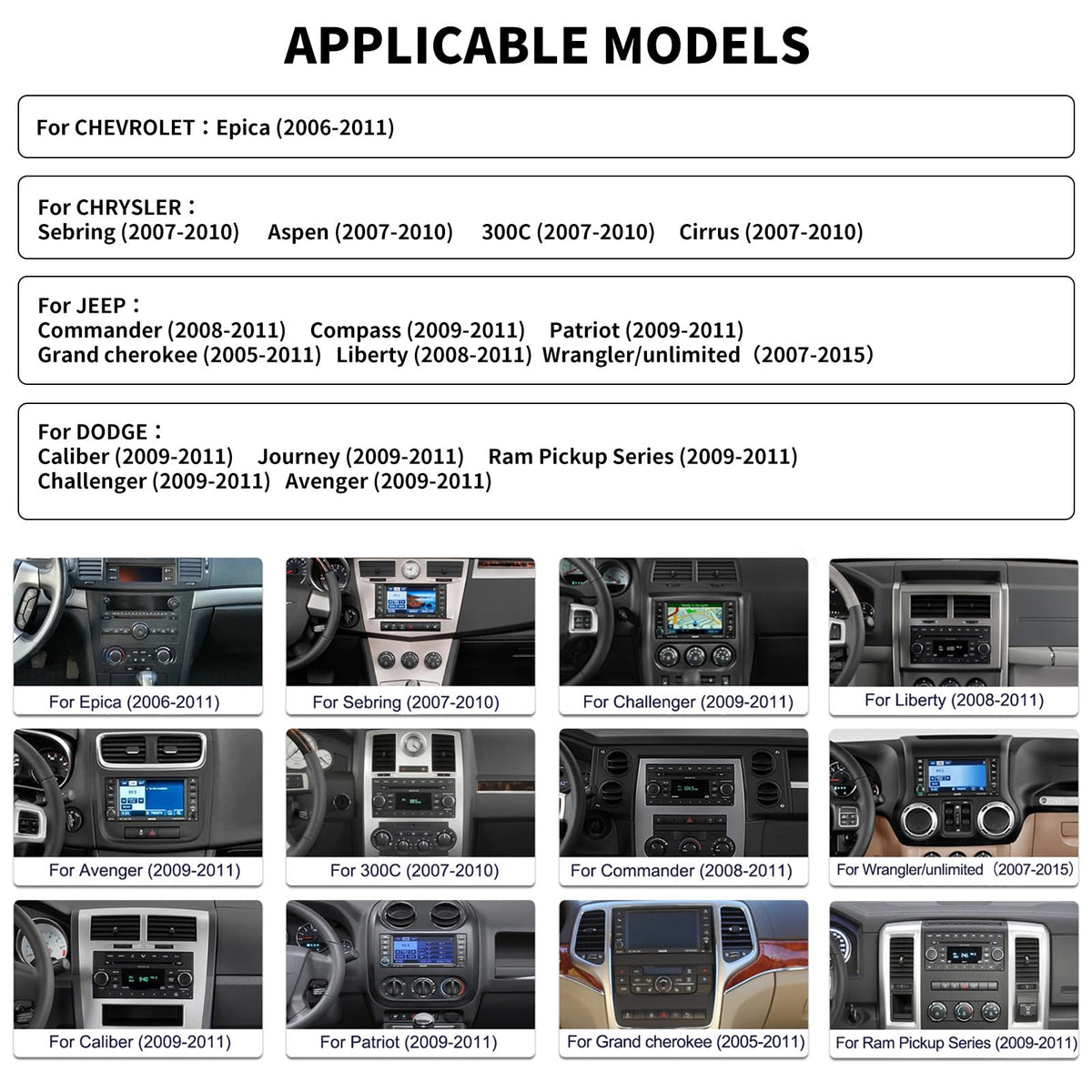 [4+64G] Android 15 Car Stereo for Jeep Wrangler JK 2007-2018/Compass/Patriot&Chrysler/Dodge RAM Charger,7 Inch Car Radio with Wireless Carplay&Android Auto|Bluetooth 5.0 FM/RDS WiFi GPS EQ SWC