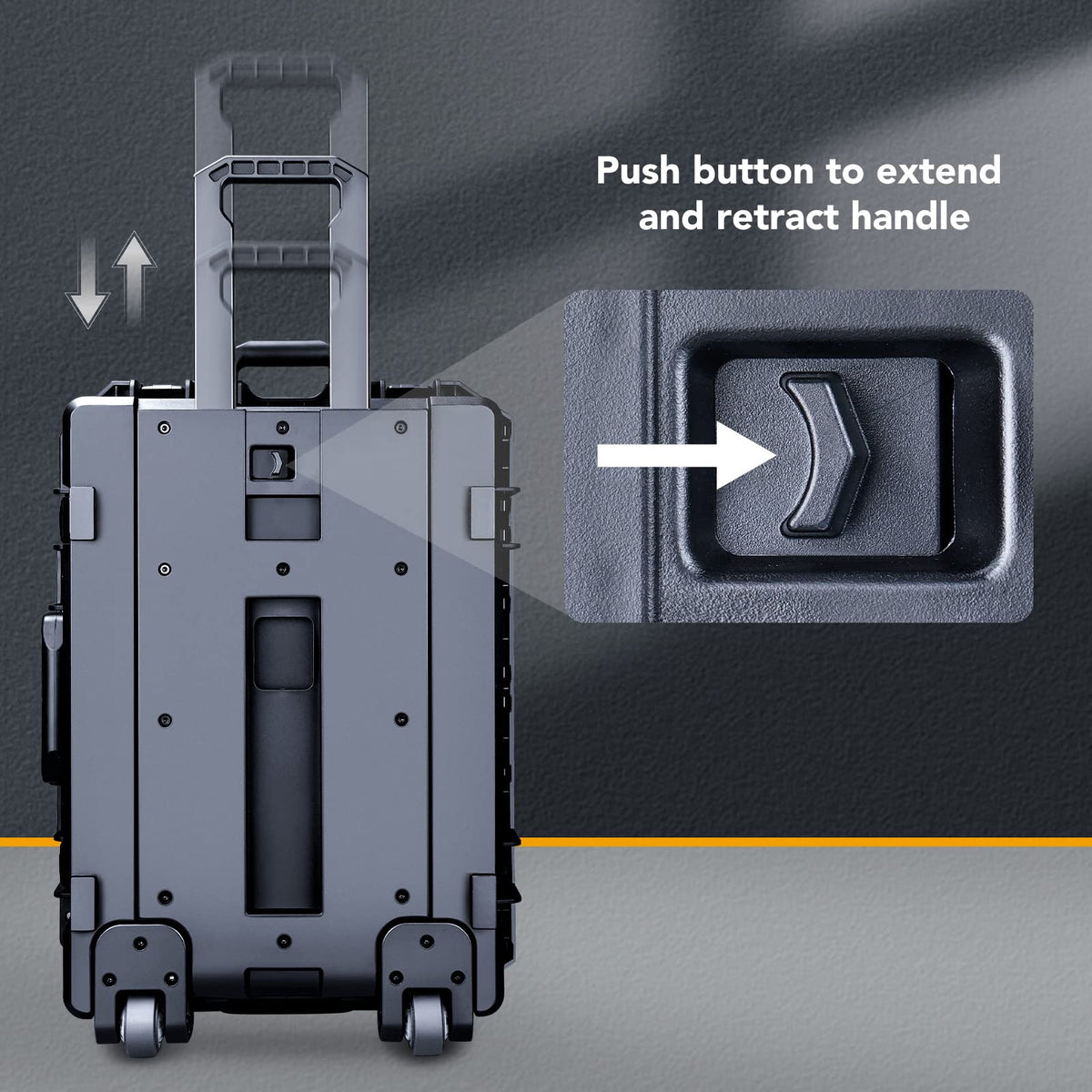 Lykus HC-6030 Large Waterproof Hard Case with Wheels and Customizable Foam, Interior Size 23.5x16.8x10.7 inch, Suitable for large electronic equipment and more
