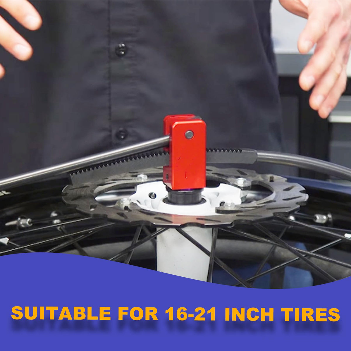 C CLINK Dirt Bike Tire Changing Tools Complete Package for Motocross Enduro Compact Dirt Bike Tire Changer for 16" to 21" Wheels Quick Easy Mount 15mm to 25 mm Axles (Complete kit)