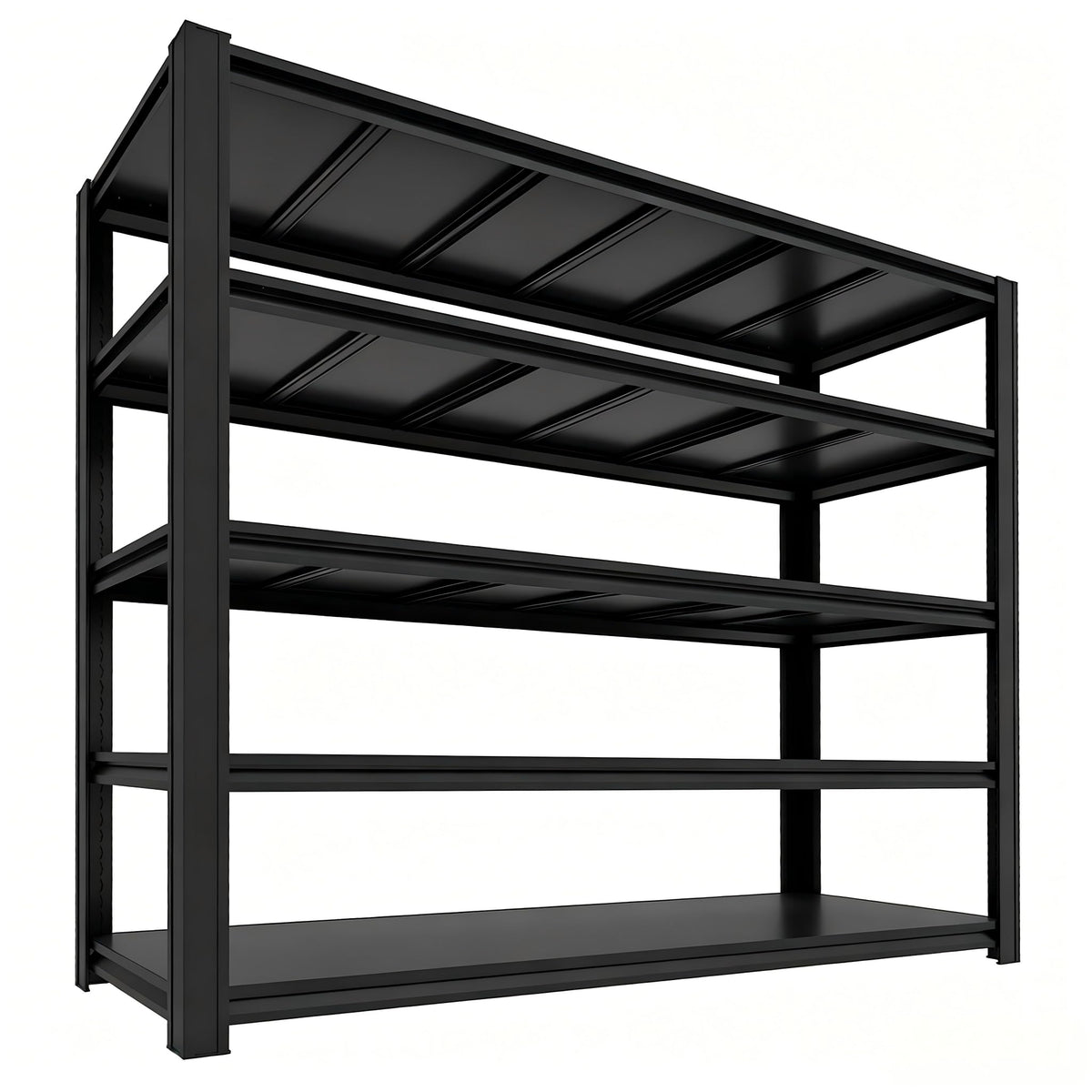 KIFDYTH Metal Garage Shelving Unit, 5-Tier Heavy Duty Garage Shelving, Adjustable Storage Shelves, 3500 LBS Capacity, Industrial Shelves for Garage, Basement(72 H*62 W*24.05 D)