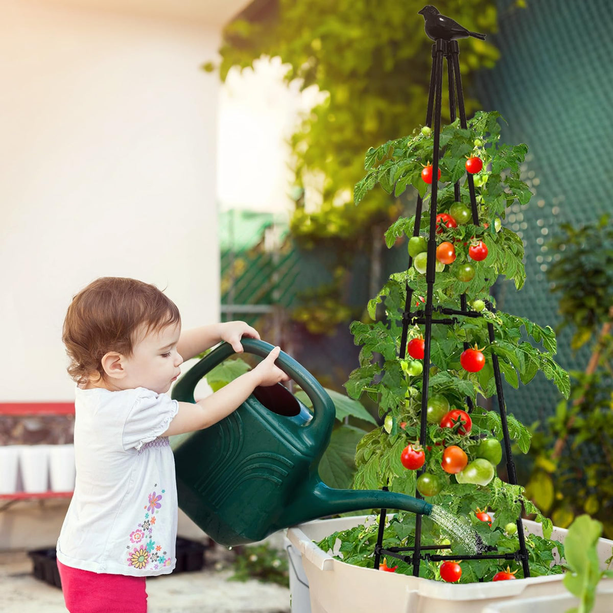 Lalahoni Garden Trellis for Climbing Plants, 67inch Tall Garden Obelisk Trellis for Climbing Potted Plant Outdoor Support Vine Flower Rose Vegetable Tomato Cucumber Trellis, Lightweight, 2 Pack