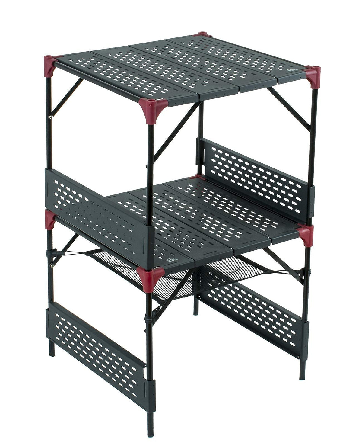 iClimb 3 Extendable Folding Table L and 2 Pack Connecting Plates and 2 Lantern Hanger Bundle, Ultralight Compact for Many People Camping Backpacking Beach Concert BBQ Party