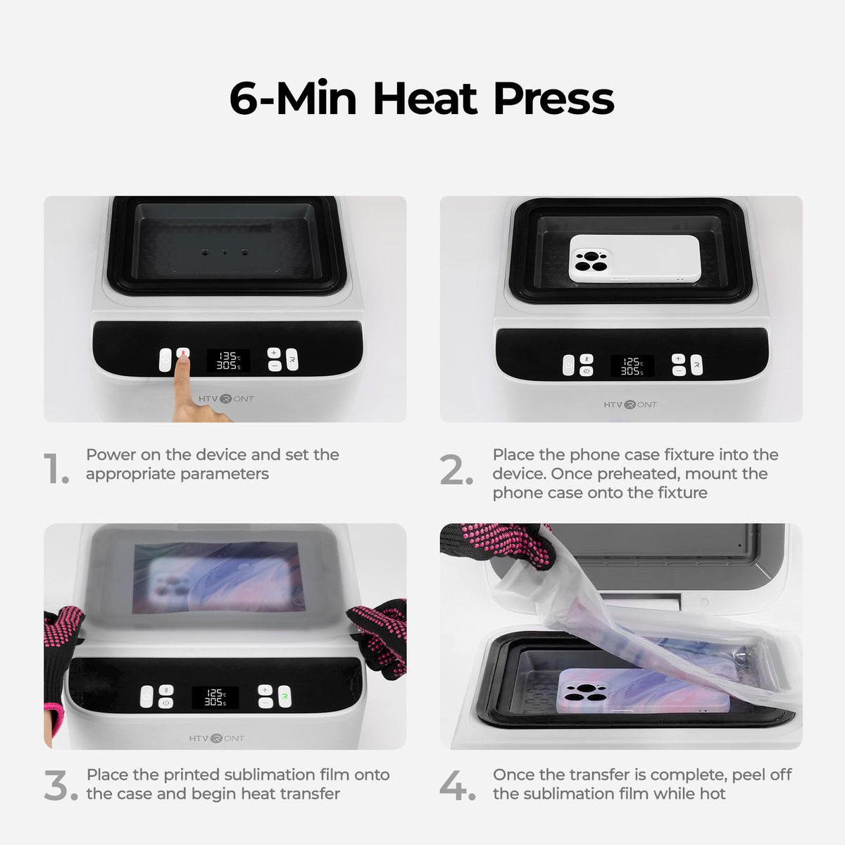 HTVRONT H17 Phone Cases Heat Press Automatic Vacuum Heat Press Machine for Phone Cases (Compatible with iPhone)+ Tumbler Heat Press Machine